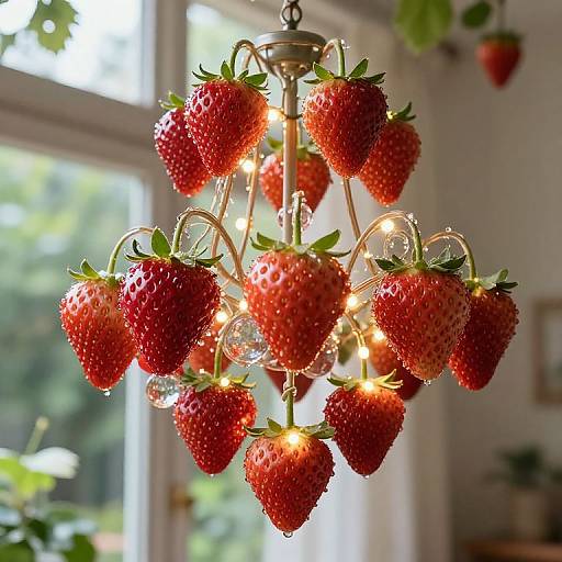Strawberry Chandelier in Garden Room