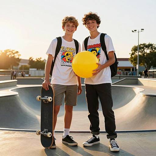 Teen Skateboarder at Sunset Comic