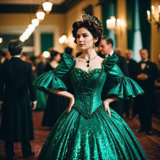 Victorian Elegance in Emerald Cosplay