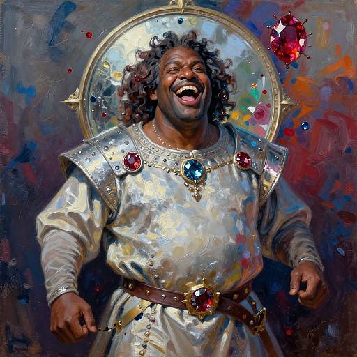 Jovial Captain in Vibrant Gothic RPG Style