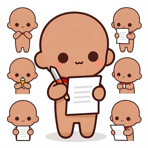 Chibi Kawaii Brown Skin Character