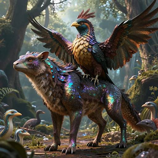 Fantastical Animal Fusions in Mystical Worlds