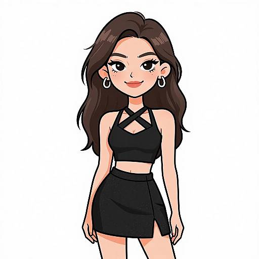 Edgy Rock Chic Smiling Woman