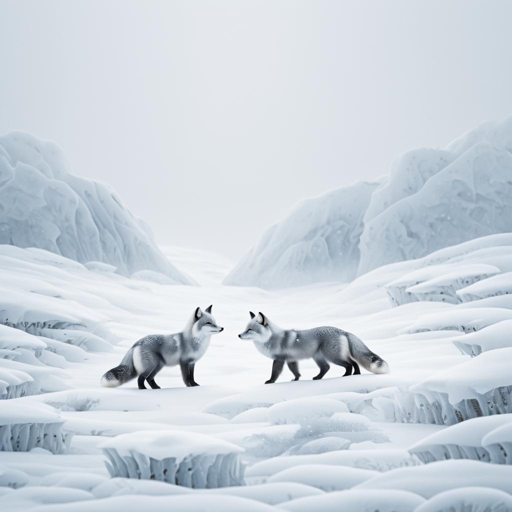 Arctic Foxes Amidst Environmental Activism