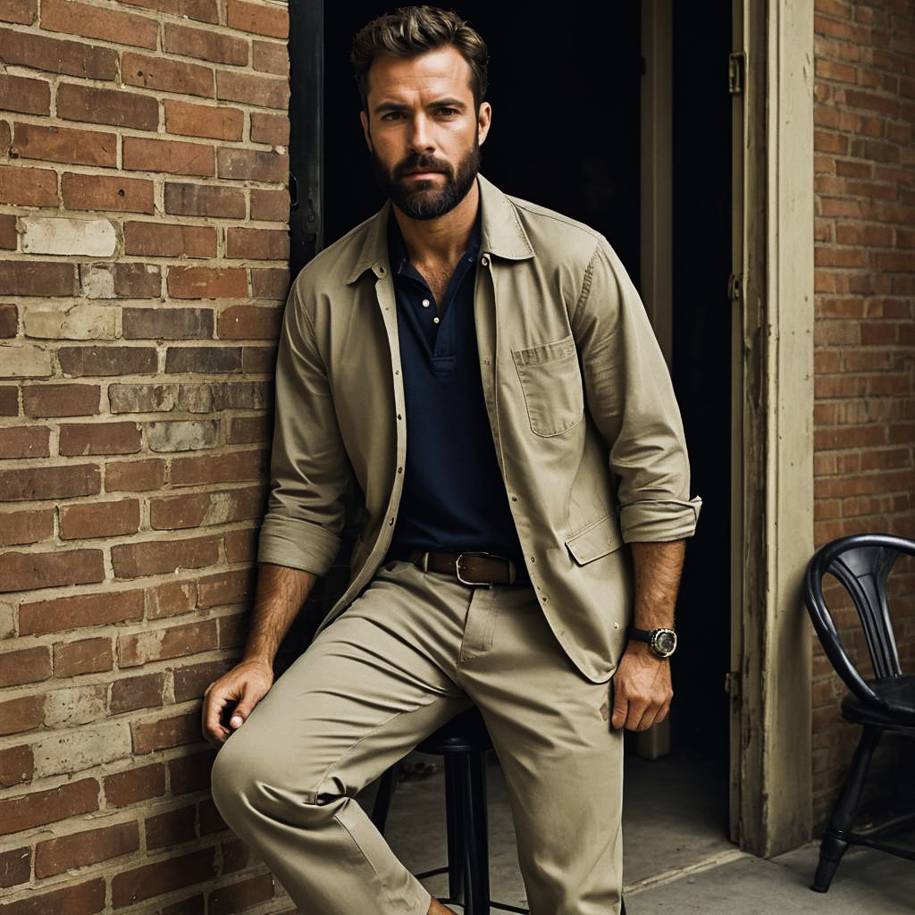 Stylish Bearded Man in Vanity Fair Style