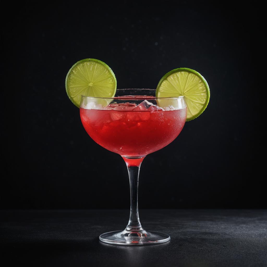 Realistic Daiquiri on Dark Background