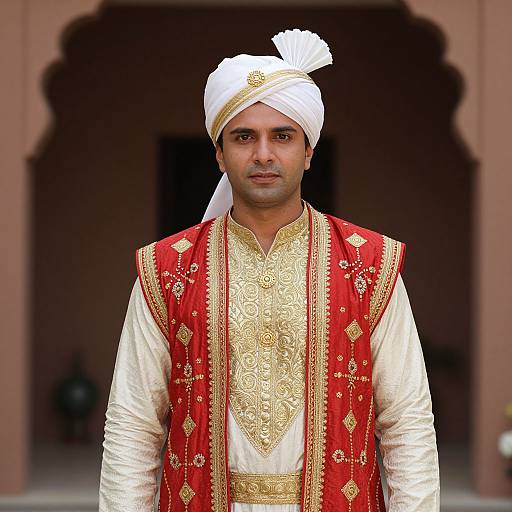 Indian Prince in Traditional Attire