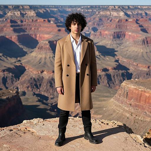 Young Man on Grand Canyon Cliff