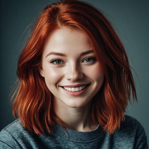 Smiling Young Red-haired Woman