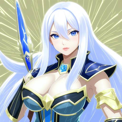 Illustration of Ashe (league of legends), league of legends in the style of Kurachi mizuki