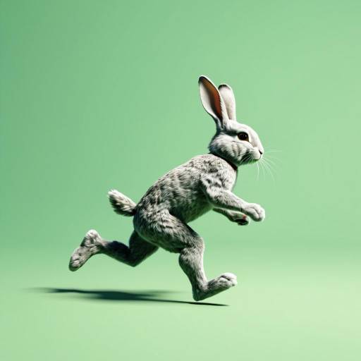 Energetic Rabbit Character Running Animation