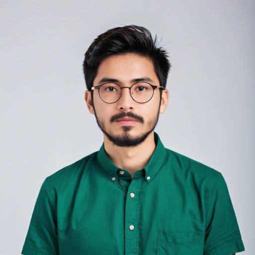 Young Asian Man in Green Shirt