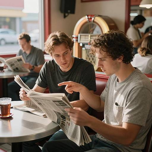 Charming Diner Scene with Casual Atmosphere