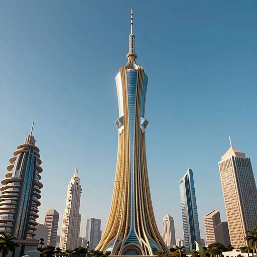 Surreal Futuristic Bamboo Tower