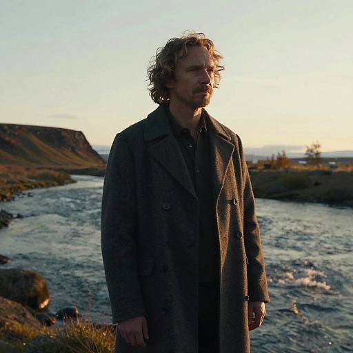 Mystical Icelandic Poet at Dawn