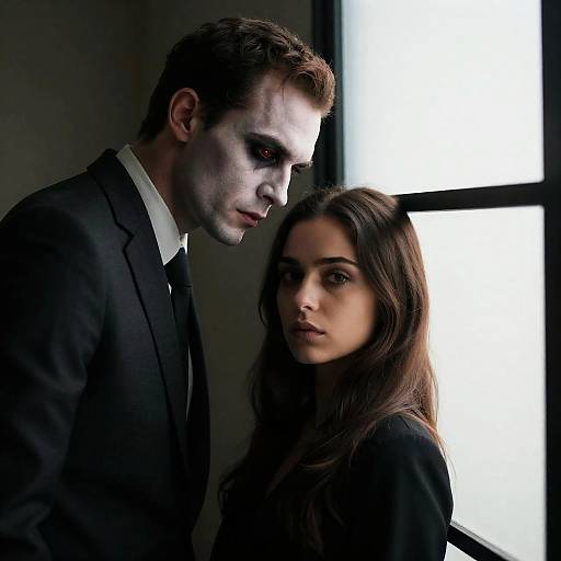 Tense Gothic Portrait of Man and Woman