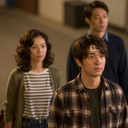 Nighttime Urban Portrait of Three People