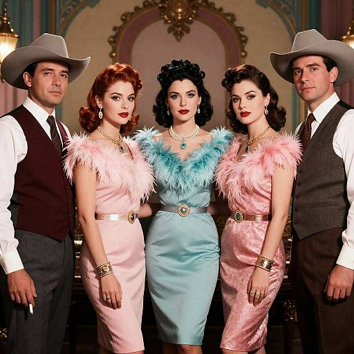 Elegant 1950s Party Scene Capture