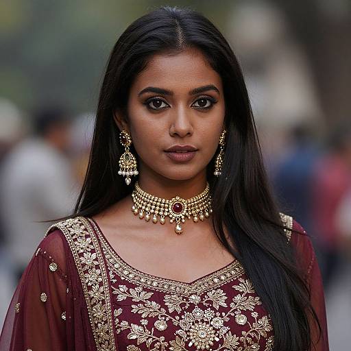 Realistic Portrait of Indian Woman