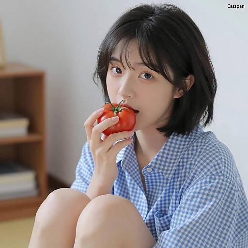 Casual Portrait of a Thoughtful Woman