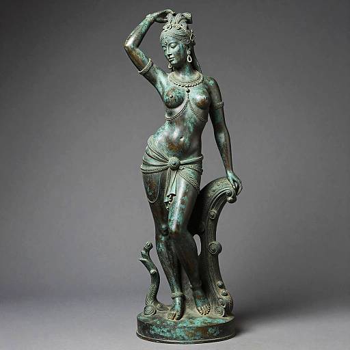 Photorealistic Bronze Shamaness Statue