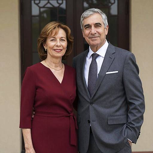 Happy Couple Portrait with Elegant Background
