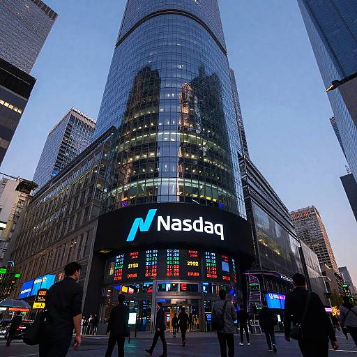 Futuristic Cyberpunk Financial District