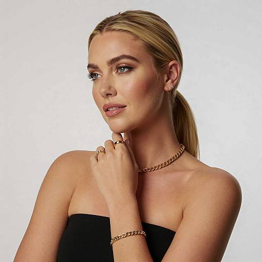 Elegant Portrait of a Blonde Woman