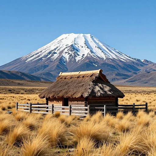 Rustic Oturere Hut in Mountain Landscape