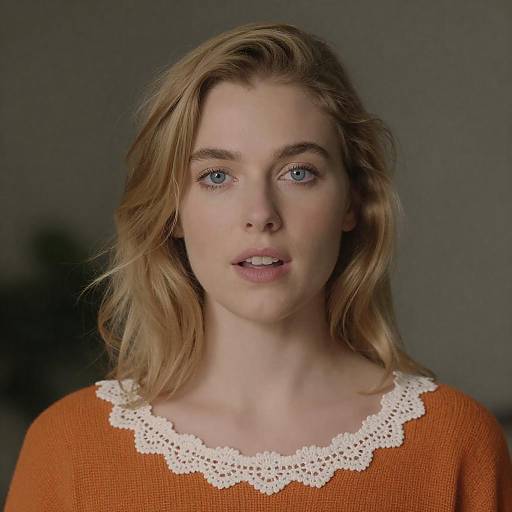 Portrait of a Woman in Orange Sweater