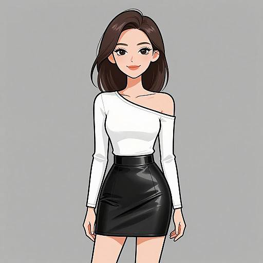 Edgy Woman in Stylish Outfit