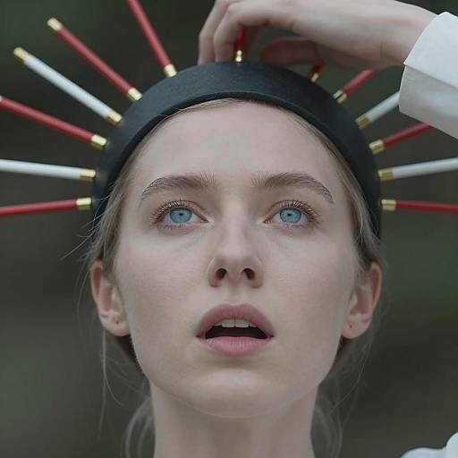 Mystical Woman with Intricate Headpiece