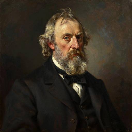 Charles Darwin Portrait in Courbet Style