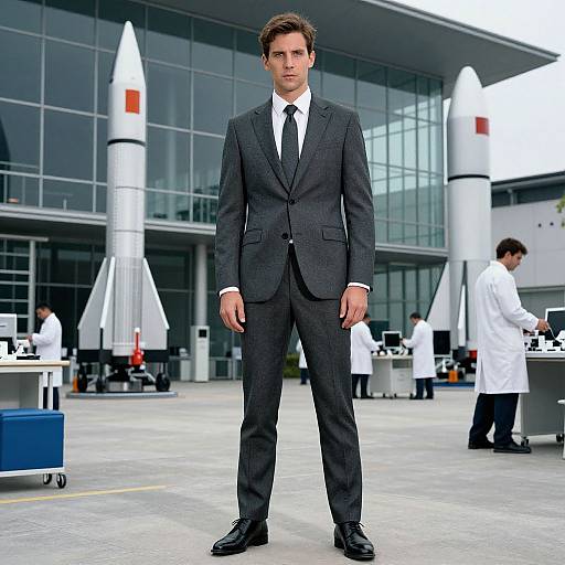 Confident Man in Tailored Suit by Rocket Lab