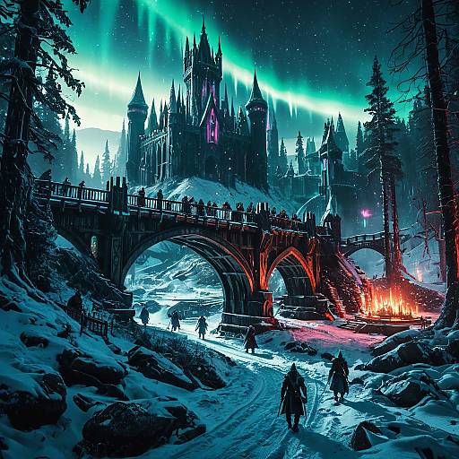 Neo-Medieval Cyberpunk Elves in Boreal Forest