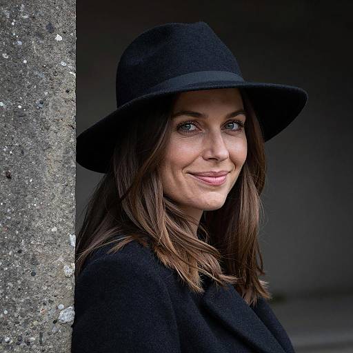 Enchanting Woman Against a Dark Background