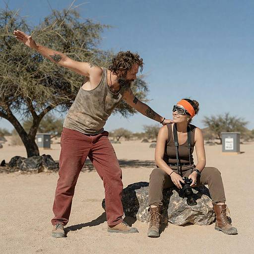 Desert Portrait of Two Adventurers