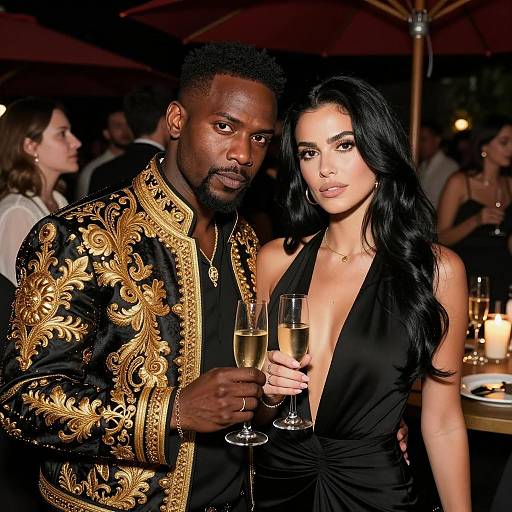 Elegant Party Scene with Diverse Guests