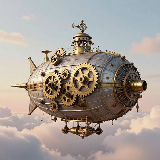 Whimsical Steampunk Gnas Airship