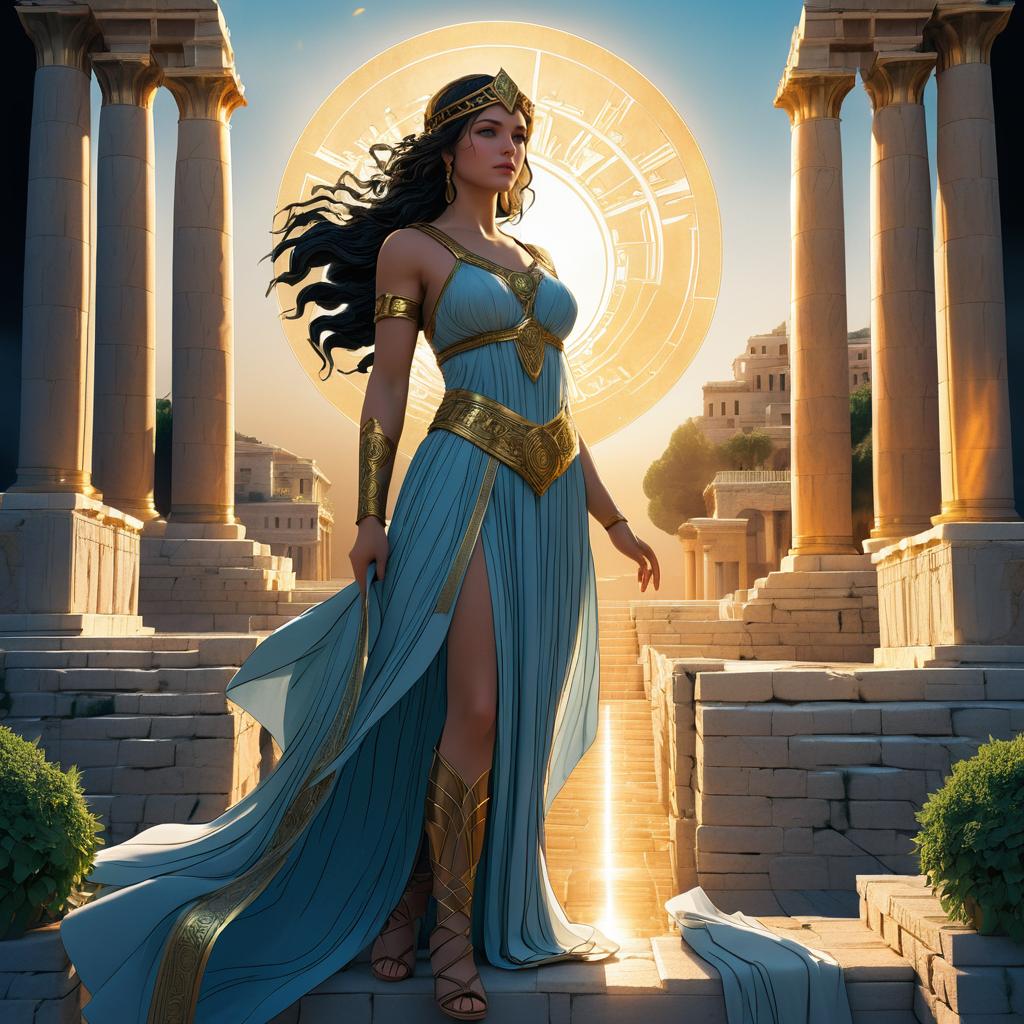 Cinematic Greek Goddess Graphic Novel Cover