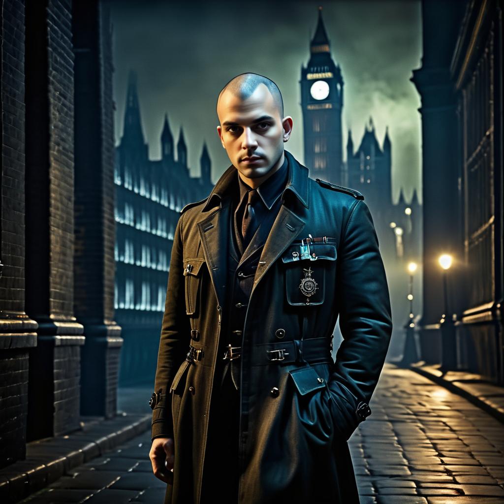 Moody Steampunk Portrait in 1941 London