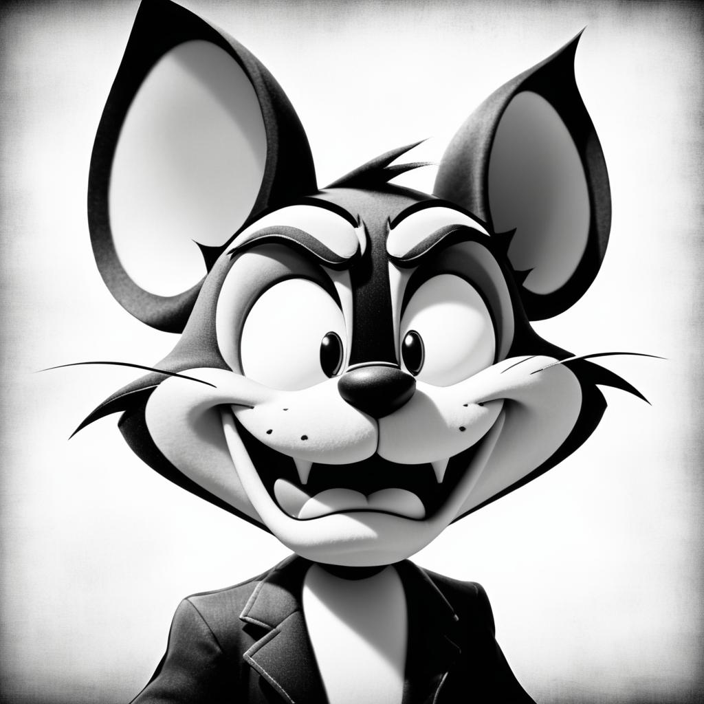 Grumpy Tom in Vintage Cartoon Style