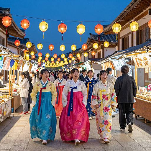 Vibrant Asiatic Cultural Festival Scene