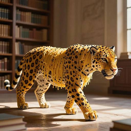 Spaghetti Jaguar in Ancient Library
