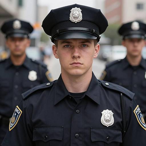Young Male Police Officer Portrait