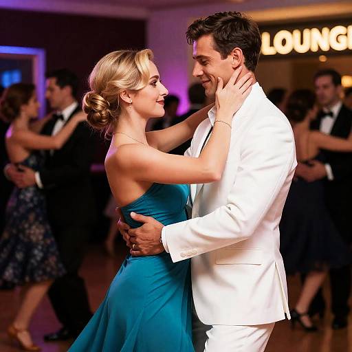 Vibrant Dance Scene with Couples in Motion