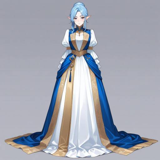 Elegant Slender Elf in Regency Gown Elegant Slender Elf in Regency Gown