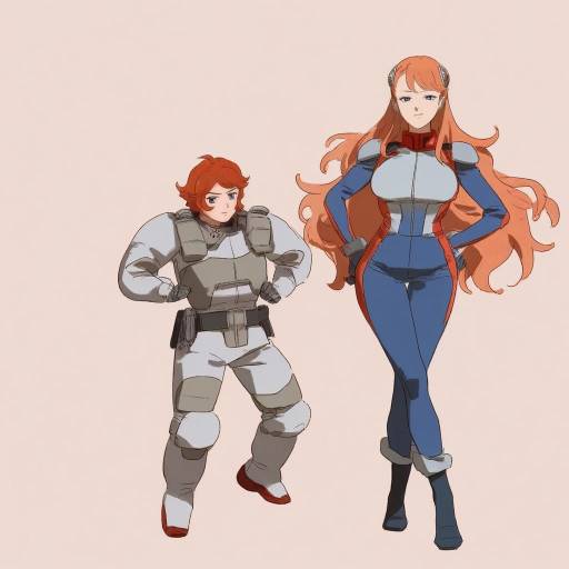 Illustration of Aida rayhunton, gundam in the style of Chengongzi123