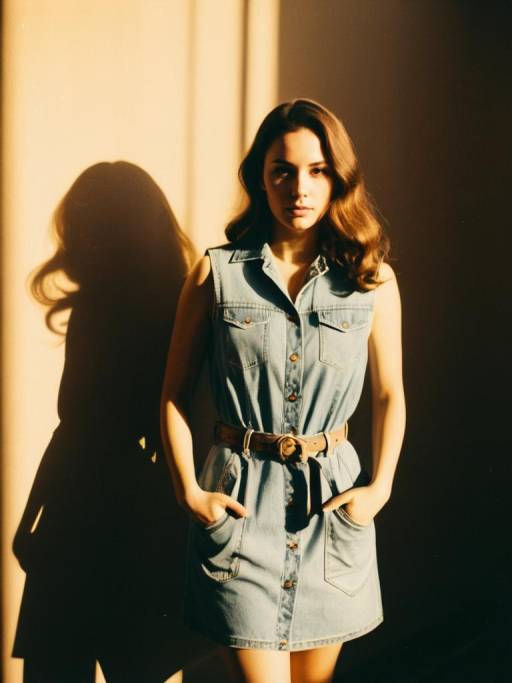 Casual Chic in Sleeveless Denim Dress