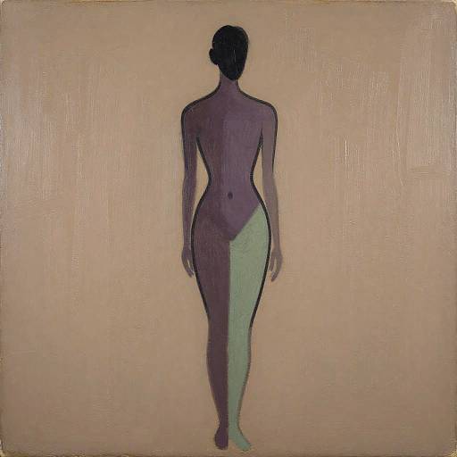 Minimalist Silhouette on Earthy Textures